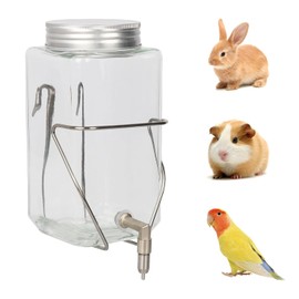 Botella de Agua para Conejos, dispensador de Agua antigoteo para pájaros, Apto para cobayas, Totoro, Ratas, hámsteres y Otros Animales pequeños (975 ml)