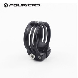 Fouriers CNC Alloy Seatpost Clamp Fixed 31.8mm/34.9mm Waterproof Superlight(34.9black)