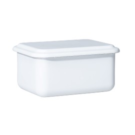 Riess, 0412-033 Storage Container with Lid 15 x 11 x 7 cm Enamel Design SERVE + STORE White Weight 0.46 kg LH 15.7 x 11.7 x 7 cm