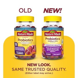 Nature Made Probiotics for Women and Men, 42 Probiotic Gummies | Probiotics with 8 Billion CFU Per 2 Probiotic Gummies, Support Healthy Digestion, Ras