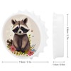 Magnetic Bottle Opener with Fridge Stickers Raccoon Printed Magnetic Bottle