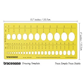 Traceease Designer Oval Brilliant Diamond Gemstone Guide Jewelry Templates Drafting Tools Jewellery Designing Stencils