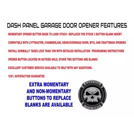 Kustom Cycle Parts Switch Panel Garage Door Opener For 14 - 23 Harley Touring Model FOR MYQ OPENERS