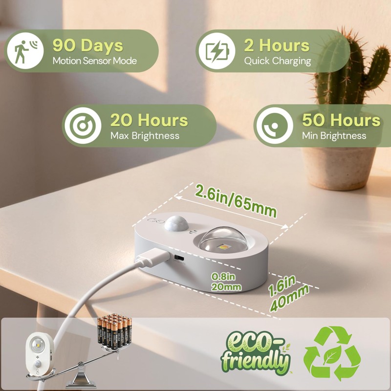 Motion Sensor Cabinet Lighting, Puck Lights with Remote, 6-Pack