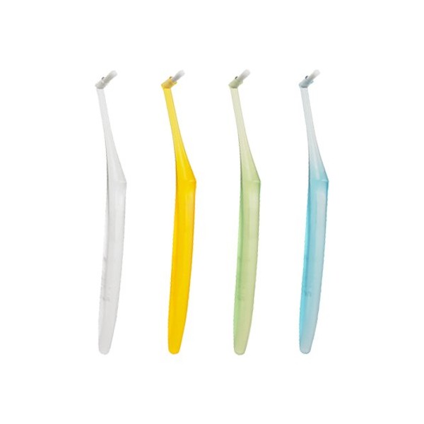 Oral Care Impro x 4 (S Soft) Implant Toothbrush, Dental Exclusive Product, White, Yellow, Green, Blue, 4 Pieces