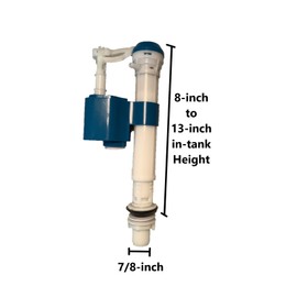 Toilet Fill Valve Replacement Adjustable Height - Compatible with Jacuzzi HB66000 (2 Pack)