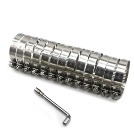 12Pcs-Hose Clamp,304 Stainless Steel Hose Clamps, Adjustable 27-51mm (4/5 to 1-5/9 inch) Range Hose Clips,Worm Gear Hose Clamp Fuel Line Clamp for Plumbing/Automotive/Mechanical Application
