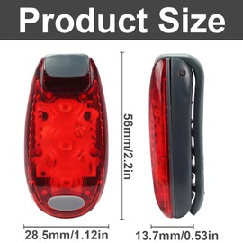 WUSJCOF Set of 2 Safety Lights, Flashing Light for School Bag, Clip Reflector Backpack Light, Running Light, Safety Light for Children, Joggers and Prams