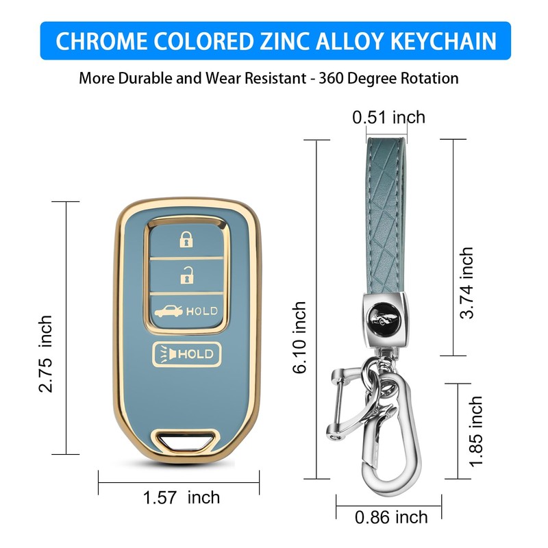 QBUC for Honda Accord Key Fob Cover for Civic, CRV,