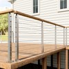 Deck Man 2 Pack Cable Railing Post Stainless Steel Adjustable