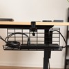 VIVO Iron Dual Clamp-on Desk 17 inch Cable Management Wire