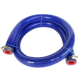 Bekelan 16MM (5/8") X 3.28FT Blue High Temp Reinforced Silicone Heater Hose Radiator Coolant Straight Line(Work Pressure 145PSI/4-ply Reinforced/5MM Thick)+2 Clamp