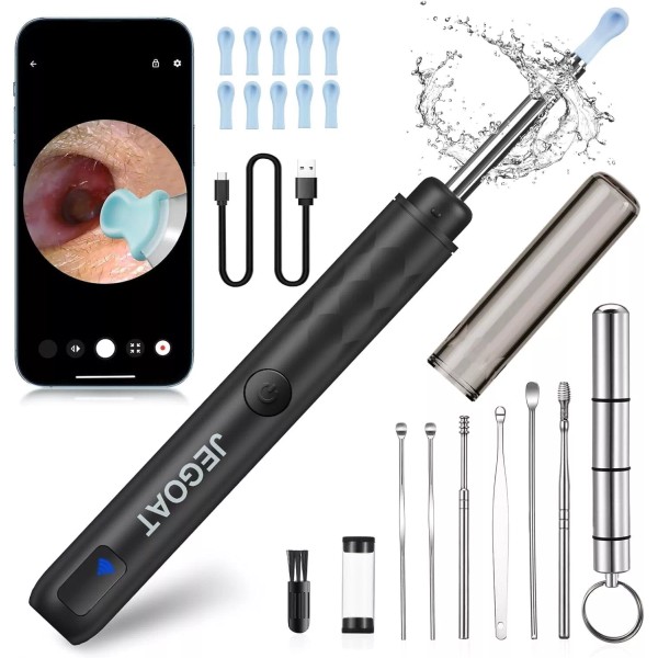 JEGOAT Ear Wax Removal Kit Tool Otoscope w/ 1296P HD