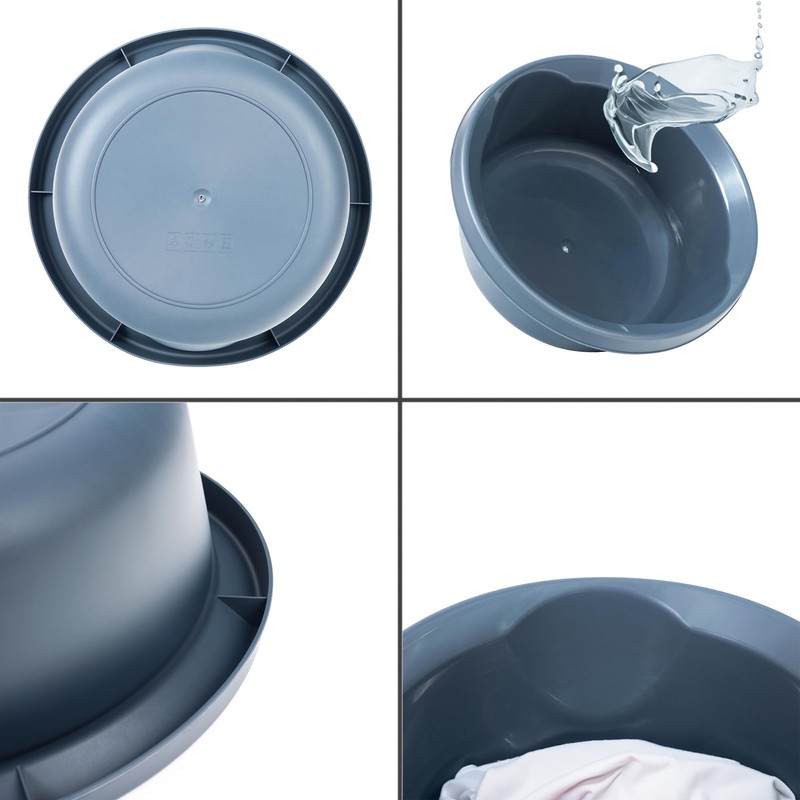 KADAX Matte Plastic Washing Bowl, Plastic Bowl, Round Washing Bowl,