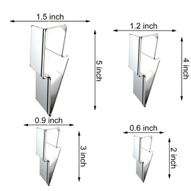 Lightning Bolt Cookie Cutter Set - 5 inch, 4 inch, 3 inch, 2 inch - 4 Piece Extra Lager Lightning Flash Icon Cookie Cutters Shapes Molds - Stainless Steel