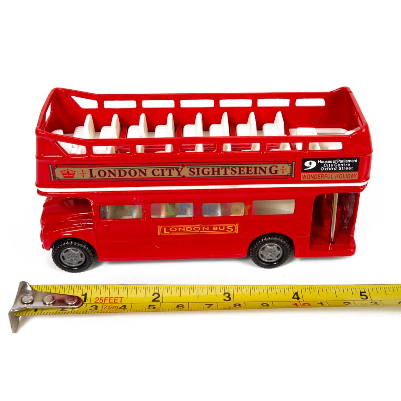 London Double Decker Bus Open Top, Red - Motormax 76008
