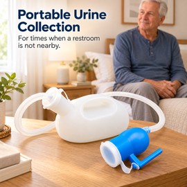 Portable Urinal Bottle Toilet Aid Bottle Urinal Potty with Lid Travel Urine Storage Unisex 2000ml Pee Tool