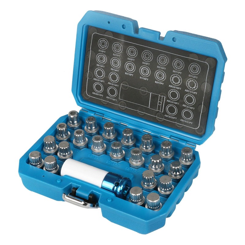 MRCARTOOL 23pcs Wheel Lock Nuts Removal Kit Compatible with VW