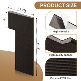 Door Weather Stripping Corner Seal Pad for Therma-Tru, Corner Seal for Therma Tru, Fiber Classic Foam Door Corner Seal Sweep Pads (Brown, 1 Set)