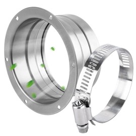Exhaust Hose Adapter Exhaust Hose Connector Wall Flange Connector Metal Wall Flange Hose Adapter with Hose Clamps and Screws for Exhaust Hose