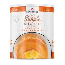 Simple Kitchen Homestyle Pancake Mix – 20 Servings for Family Meal Prep, Survival Just Add Water Canned Food, for Camping Meals, Backpacking & Hiking, #10 Can Package