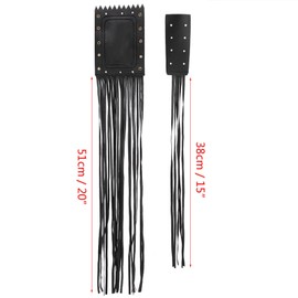 Motorcycle Leather Handlebar Tassels丨 2Pcs Motorcycle Fringe Handlebar Grip Fringe Sensor丨 2Pcs Motorcycle Handlebar Tassel Fringe Grip Cover Lever Cover Universal