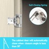 24 Pack 12 Pairs Brushed Nickel Self Closing Cabinet Hinges