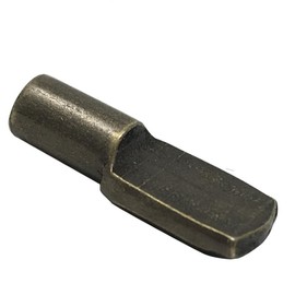 Desunia 5mm Spoon Style Cabinet Shelf Support Pegs | Antique Brass | Pack of 25