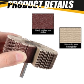 20 Pack Flap Wheel Sander Set 80 Grit Abrasive Sanding Wheel 1/4 Inch Shank Die Grinder Flap Wheels Drill Sanding Attachment for Metal Wood Rust Removal