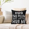 OTOSTAR Black Throw Pillow Covers 18x18 Inch Hug This Pillow