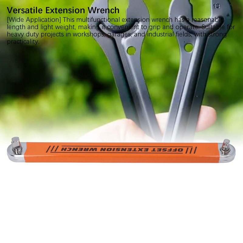 Offset Extension Wrench with 1/4in 3/8in 1/2in Drive Adapter Multifunctional