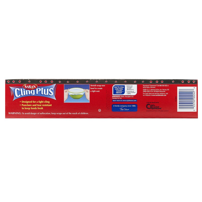 Saran Cling PlusWrap 200 sq ft (Pack of 12)