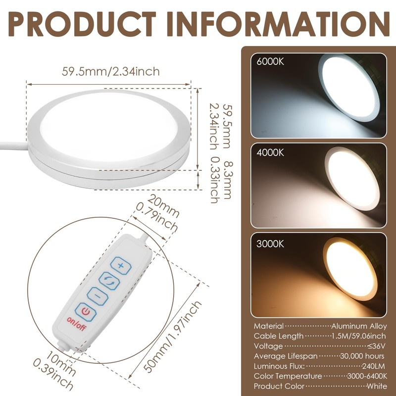 5Pcs LED Lamp Kit 001 for Bambu Lab, 3 Color