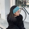 Knit Exercise & Face Washing Headband Bandana Gray