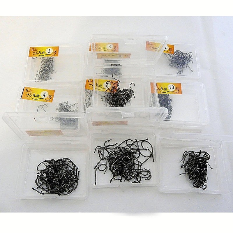 500 Fishing Hooks Size 4 to 13 with Eye Hooks