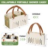 Homiton Portable Shower Caddy Collapsible Plastic Shower Basket Tote with