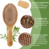 Peine de Madera Bambu, 6Pcs Cepillo Bambu Cabello, Peine de