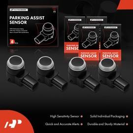 A-Premium 4-PC Reverse Backup Parking Assist Sensor Compatible with Maserati Models - Ghibli 2014-2022, Levante 2017-2023, Quattroporte 2014-2022