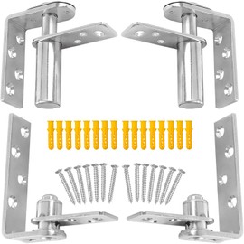 Tambee Saloon Door Hinges, Heavy Duty 304 Stainless Steel Double Swing Action Hinge Self Closing, Fit for Bar, Cafe, Patio Doors, Silver 2 Pack