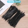 Fomuson 200pcs Zip Ties 8 Inch Black, Heavy Duty Zip