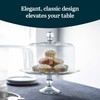 Libbey Selene Glass Cake Stand with Dome Lid, Elegant Curved