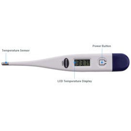 Digital Vets Thermometer For Pet Owners of Dogs Cats Horses Animals With FREE Veterinary Hobday's Spec Chart