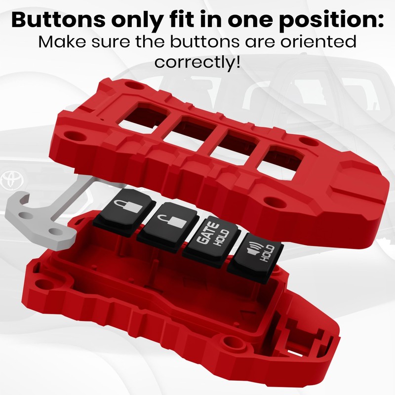 for Toyota Key Fob Case - Heavy-Duty Protective Shell -