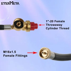 ETERMETA Dual Fuel Camping Stove Replacement Hose, 27.5 Inch M16 x 1.5 Propane Regulator Hose for Portable Propane & Butane Camping Gas Stove
