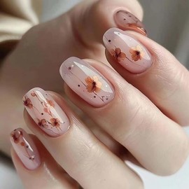 QQPPOLIU Square Medium Press on Nails,Fake Nails with Designs,Full Cover Nails for Women/Birthday/Bride/Holiday/Christmas/Valentine'S Day/Women/Young(Pattern 121)