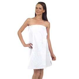 Terry Town WV5001-WHITE-OS Womens Terry Velour Spa Wrap, One Size, White