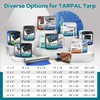 TARPAL Tarp 8x10 Feet Heavy Duty Tarps 14mil D-Ring Waterproof