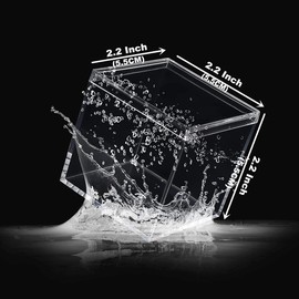 LOVPLAY Acrylic box with Lid Clear Small Acrylic Square Cube Plastic Storage Box for Birthday Party Favor Candy Pill and Tiny Jewelry