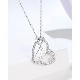 DVAVA mom mama necklace 50 40 60 70 80 90 birthday gift (40th)