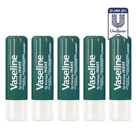 Vaseline Lip Therapy Lip Balm Stick Mint 4.8g x 5 / 바세린 립테라피 립밤 스틱 민트 4.8g 5개